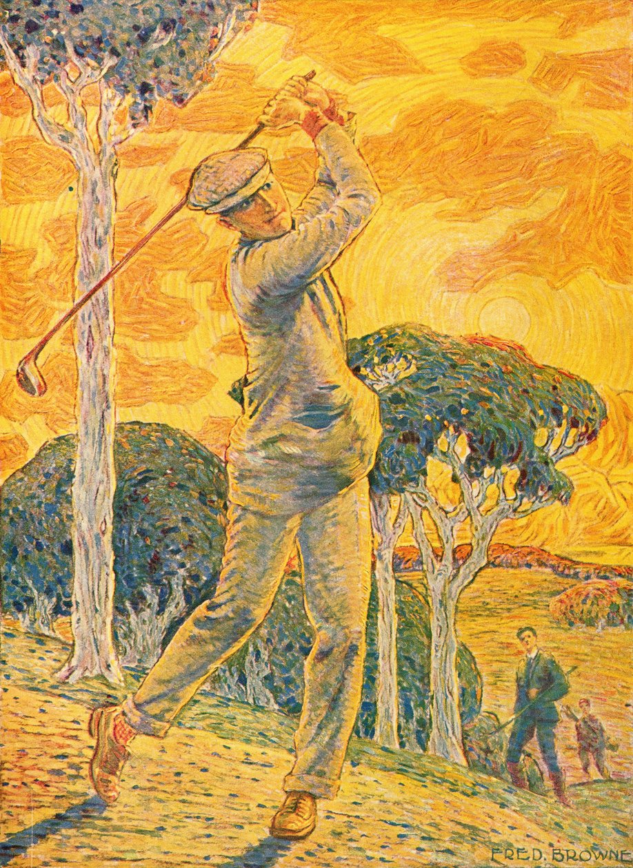 Golf, illustration de couverture pour Vie au Grand Air, 15 septembre 1919 - Gordon Frederick Browne