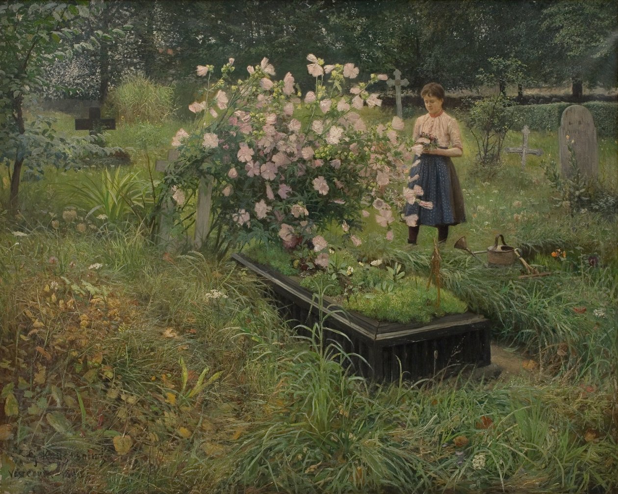 Scène de cimetière - Gottfrid Kallstenius