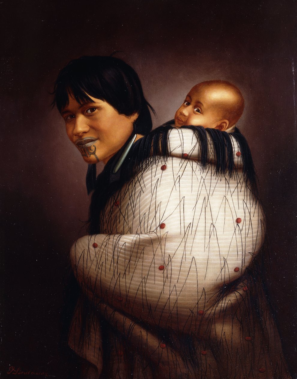 Ana Rupene et enfant - Gottfried Lindauer