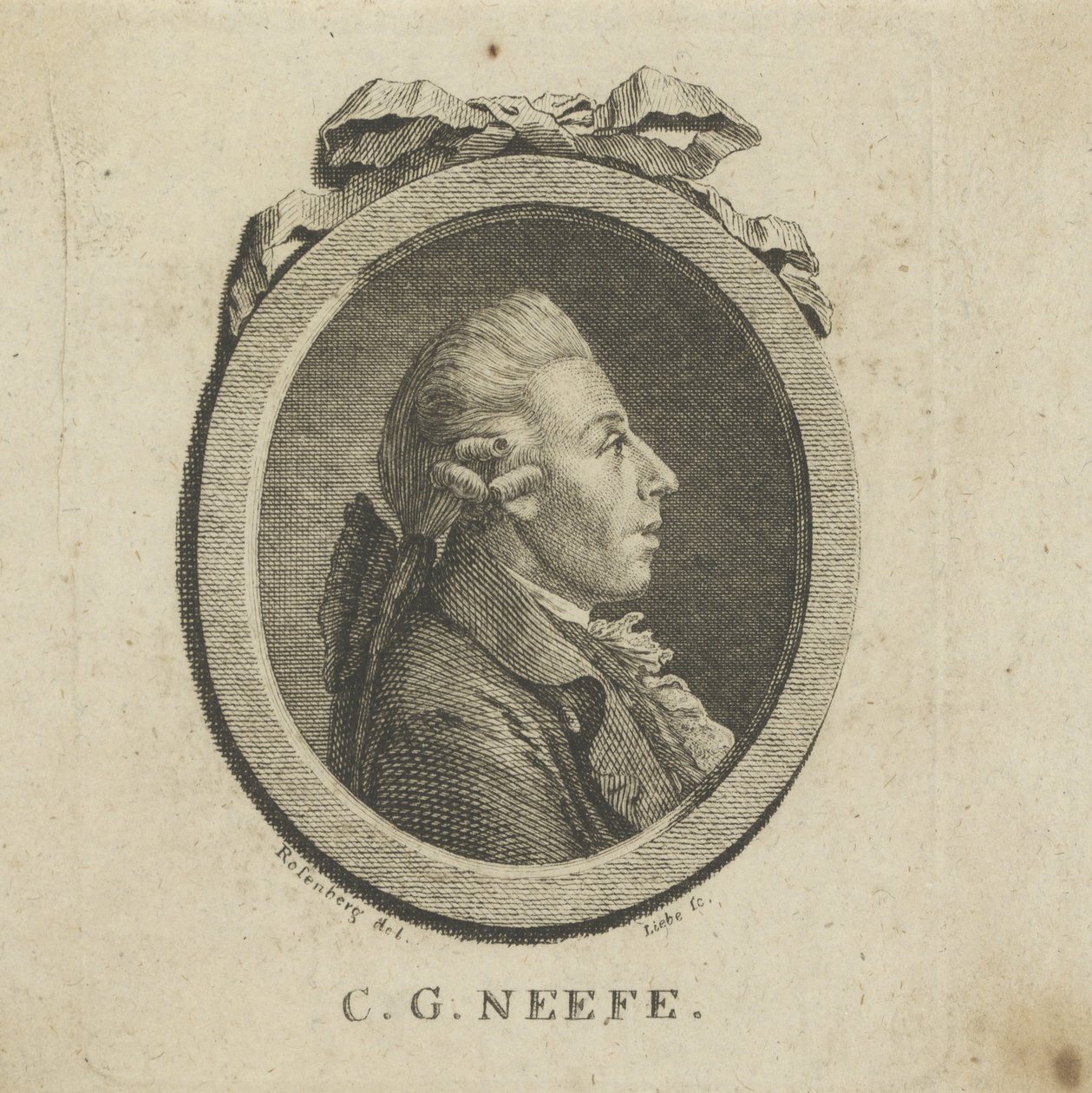 Portrait du compositeur Christian Gottlob Neefe 1748-1798, c. 1780 - Gottlob August Liebe