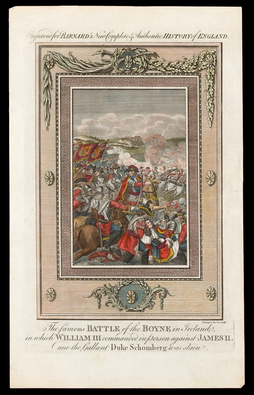 La célèbre bataille de la Boyne en Irlande, 1690 - Grainger