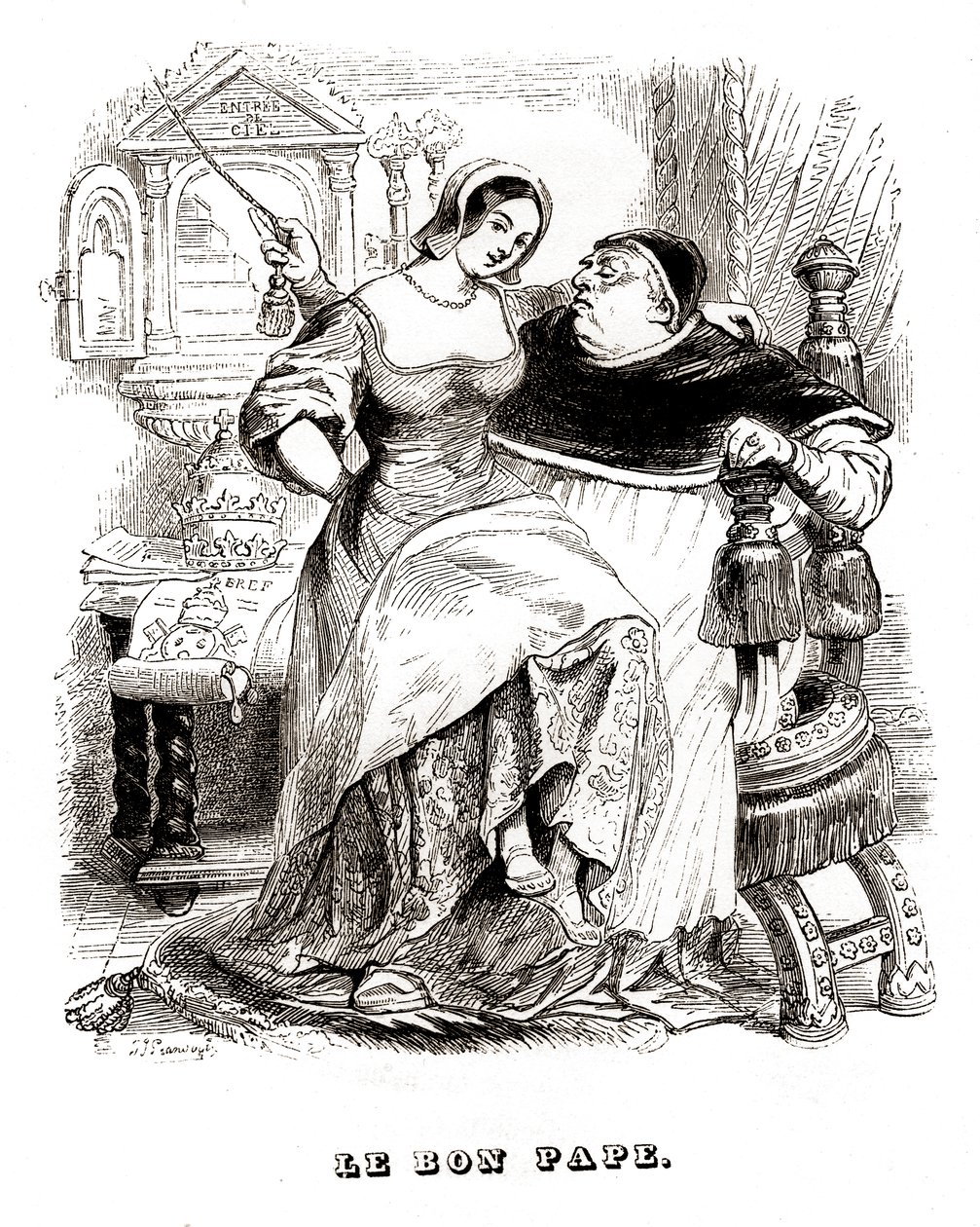 Le Bon Pape : Temps - Grandville (1803 47)