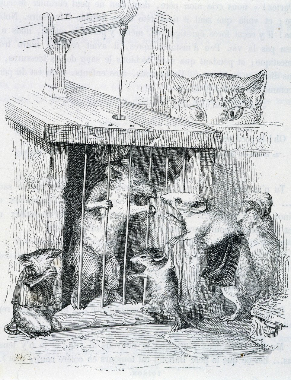 Souris piégée entourée de sa famille déchirée - par Grandville - Grandville