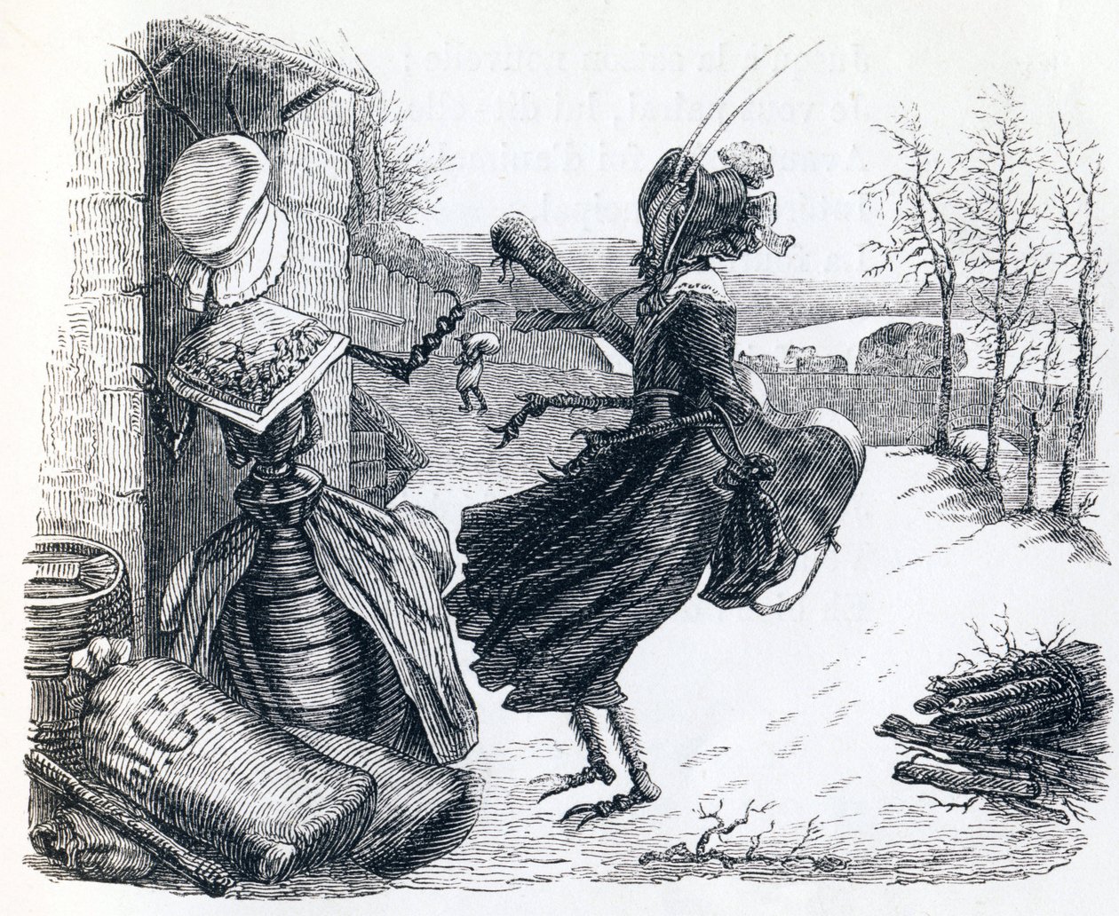 La cigale et la fourmi - Fables de La Fontaine - Grandville