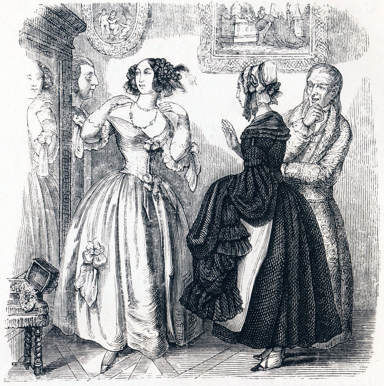La jeune veuve - Fables de La Fontaine - Grandville