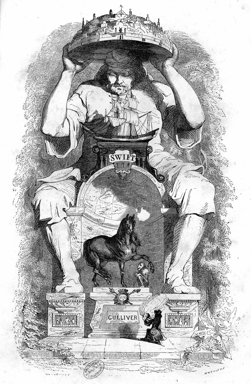 Illustration pour Les Voyages de Gulliver écrit par Jonathan Swift - Grandville (1803 47)