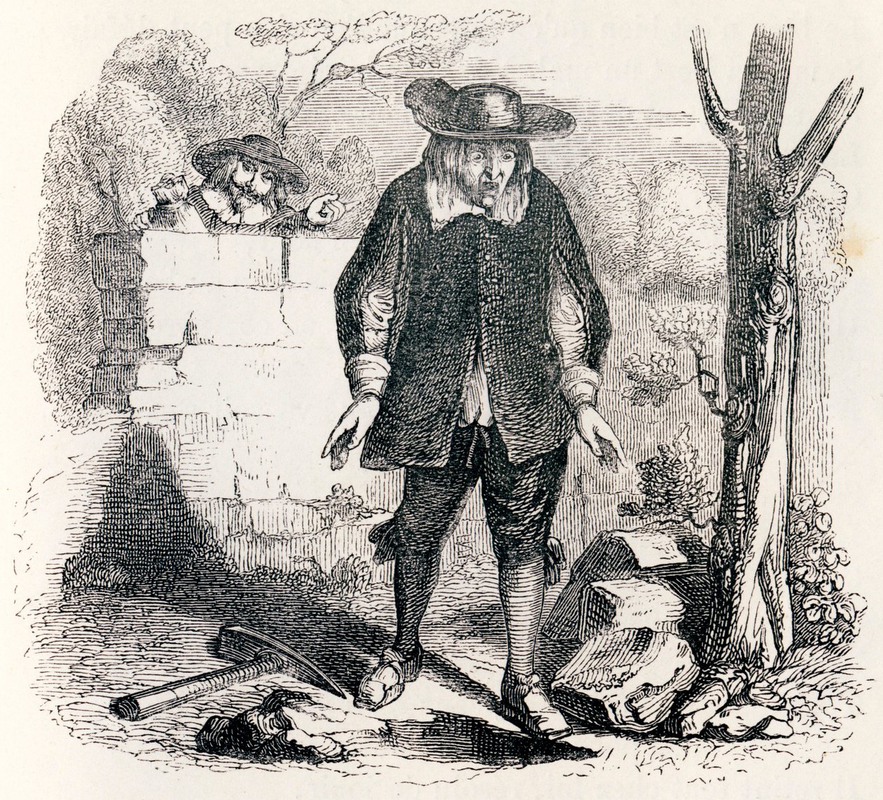 Le brûleur et son compère - Fables de La Fontaine - Grandville