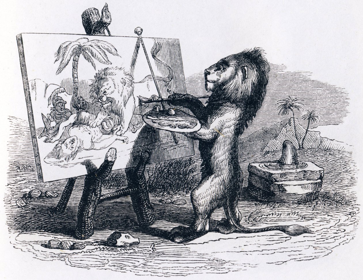 Le lion abattu par l