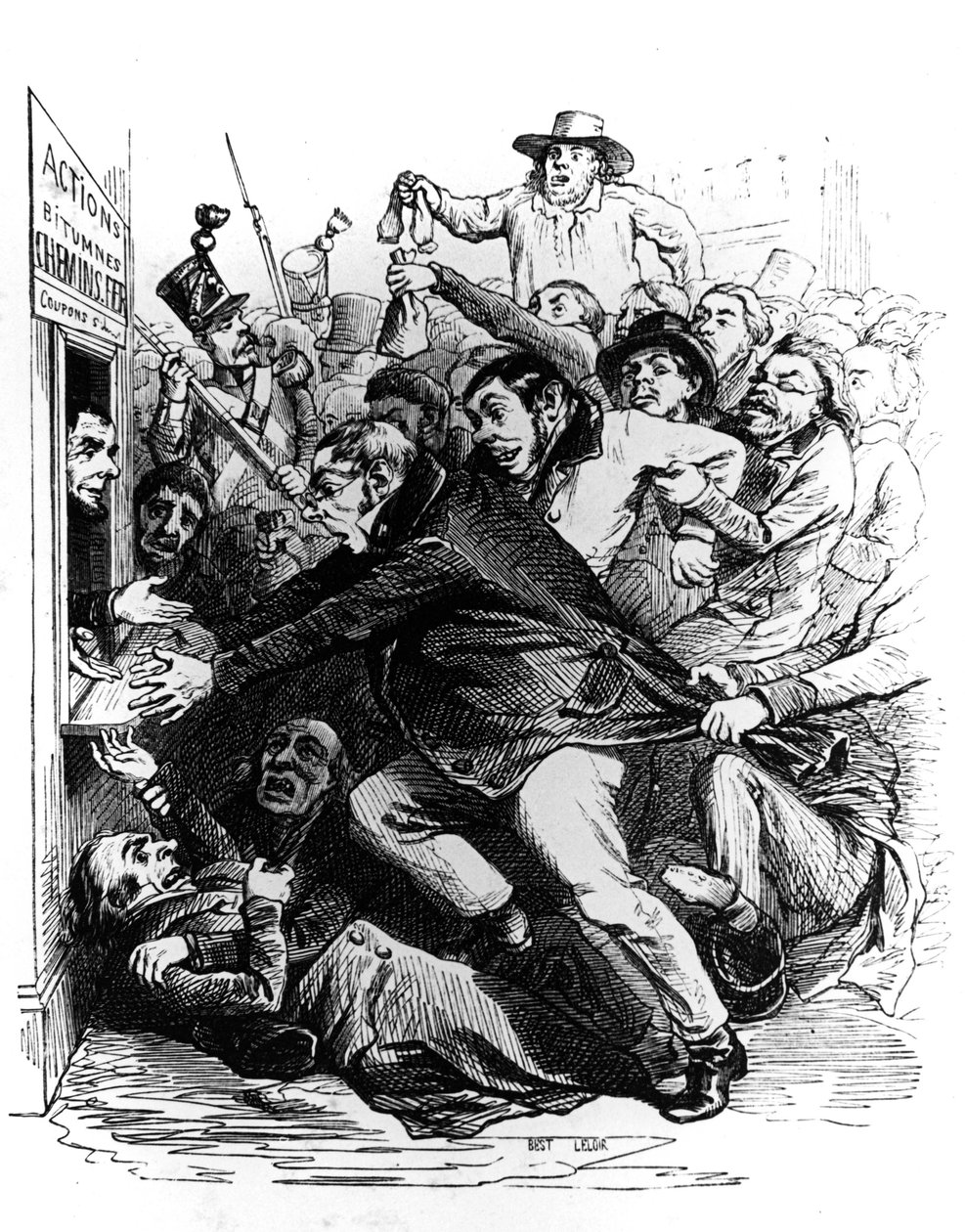 Les actionnaires, gravure d