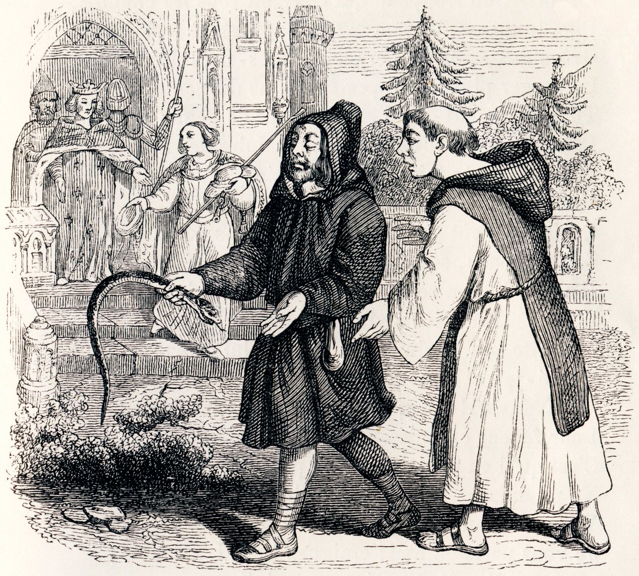 Le berger et le roi - Fables de La Fontaine - Grandville
