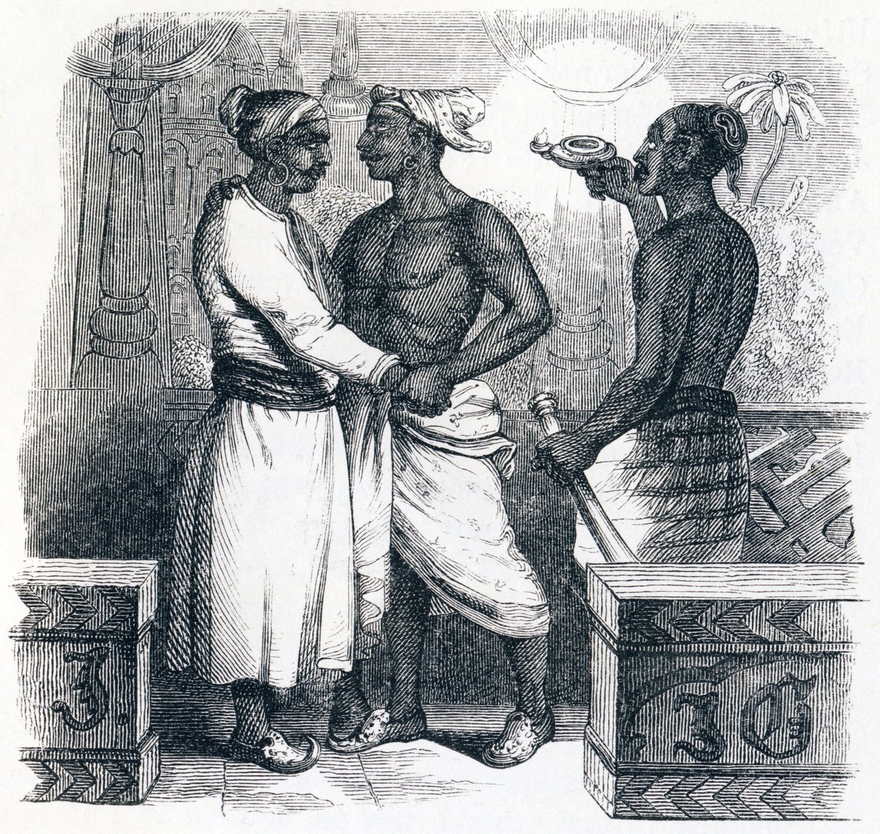 Les deux amis - Fables de La Fontaine - Grandville