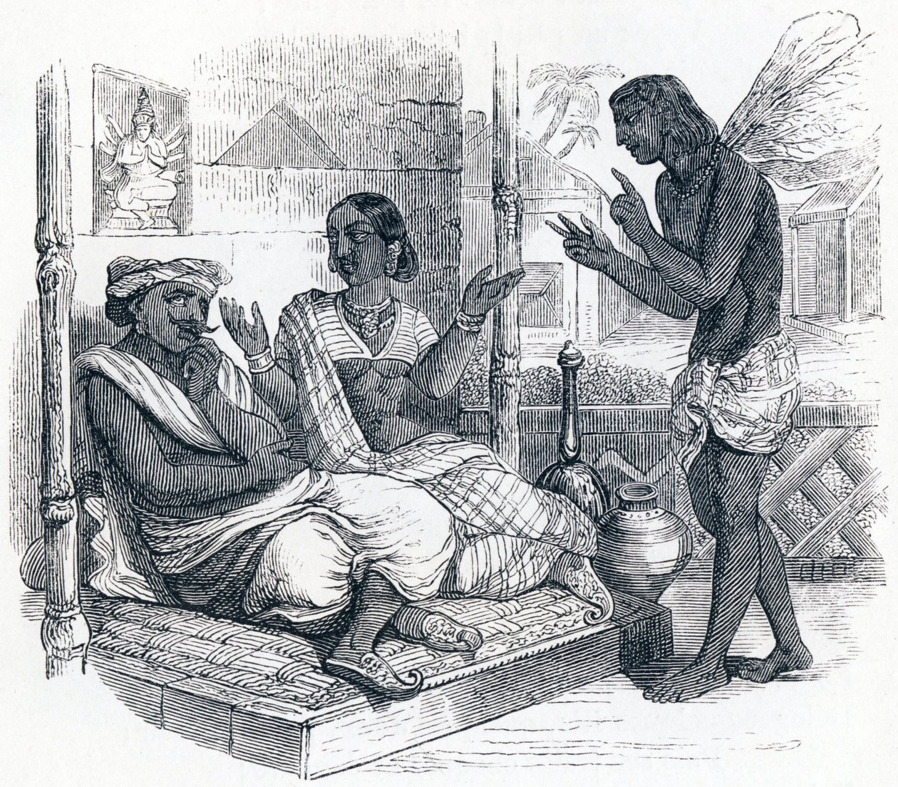 Les souhaits - Fables de La Fontaine - Grandville