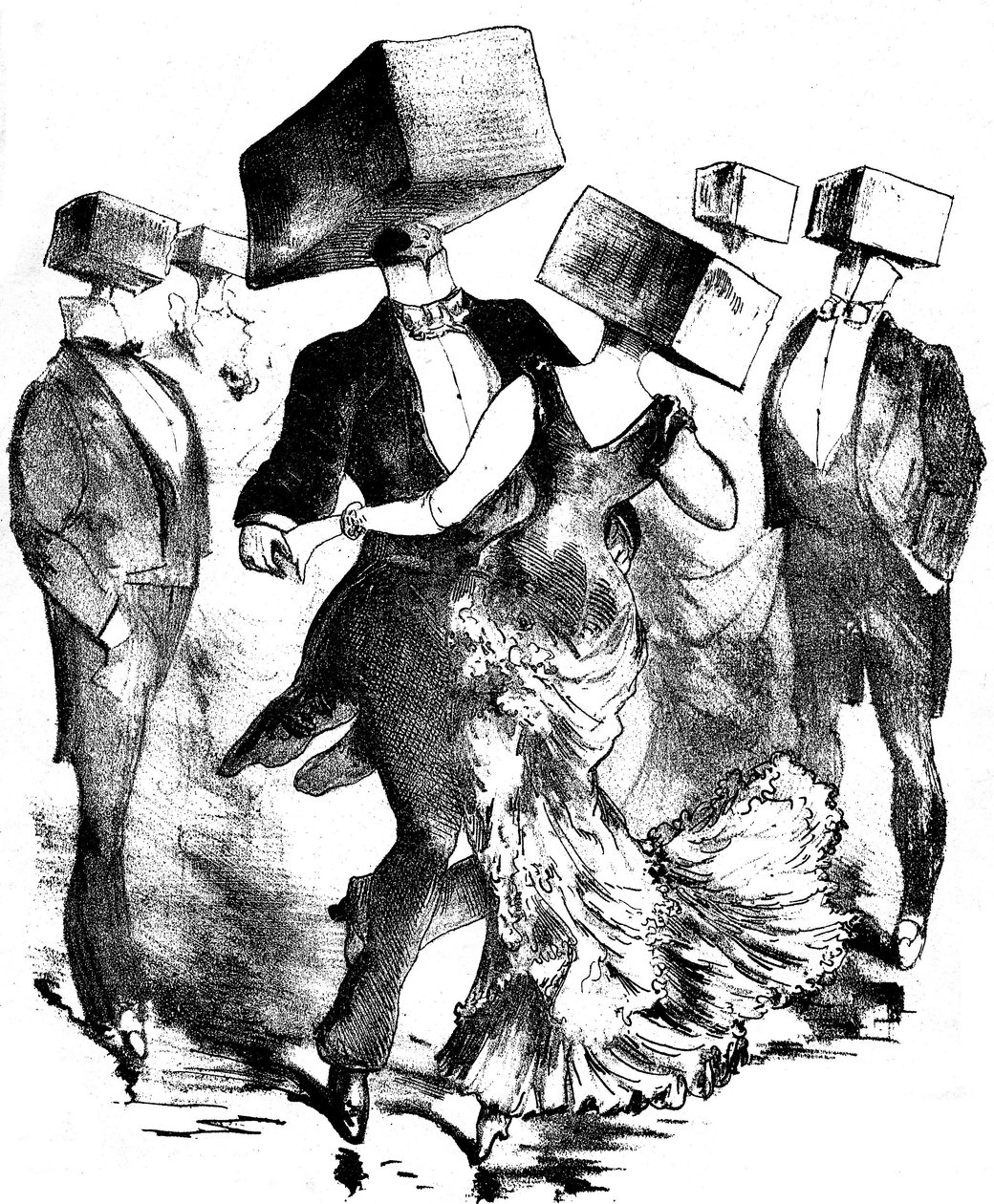 Illustration non signée pour la partition musicale d