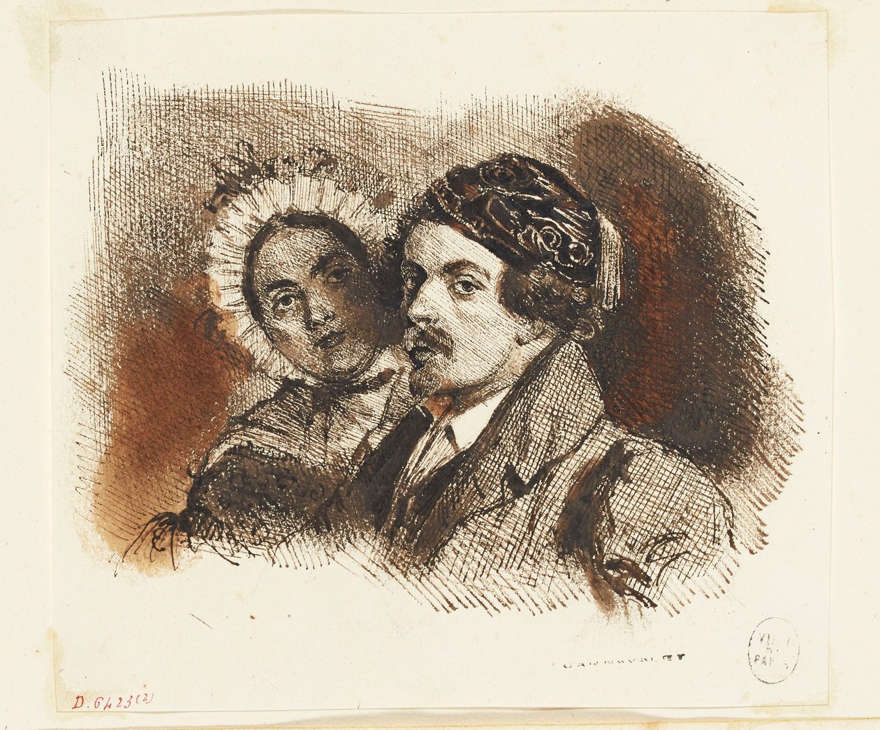Double portrait de Grandville et d