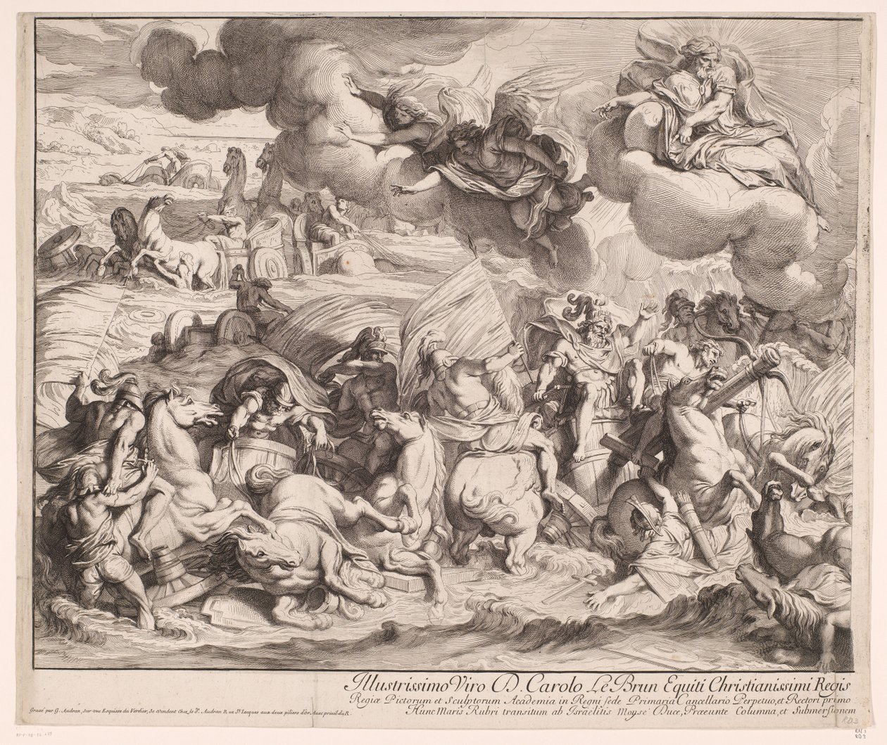 Passage de la mer Rouge (partie gauche) - Gérard Audran
