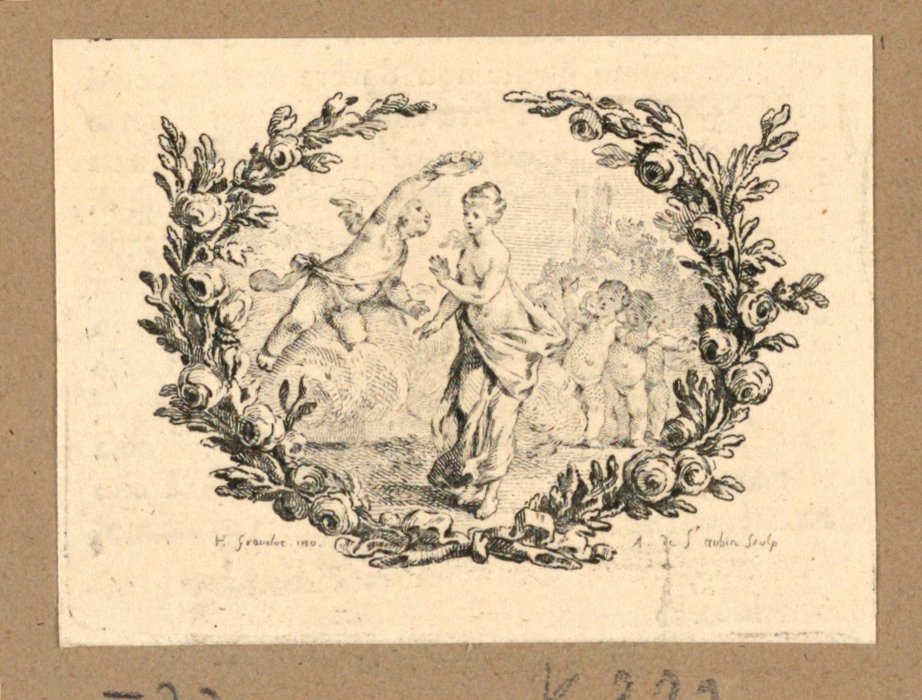 Un Putto Couronnant une Fille - Gravelot
