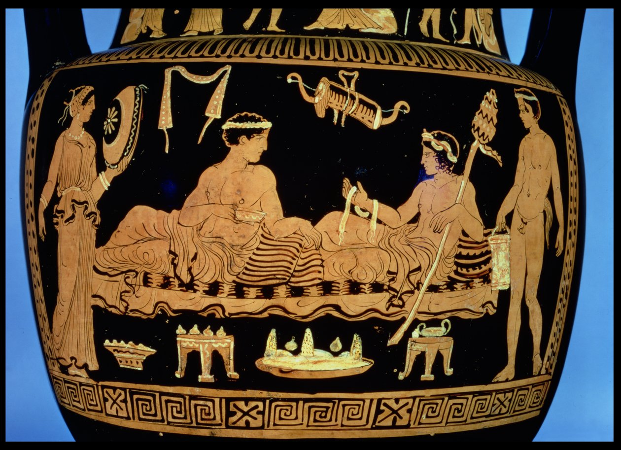 Amphore à figures rouges attiques décorée d