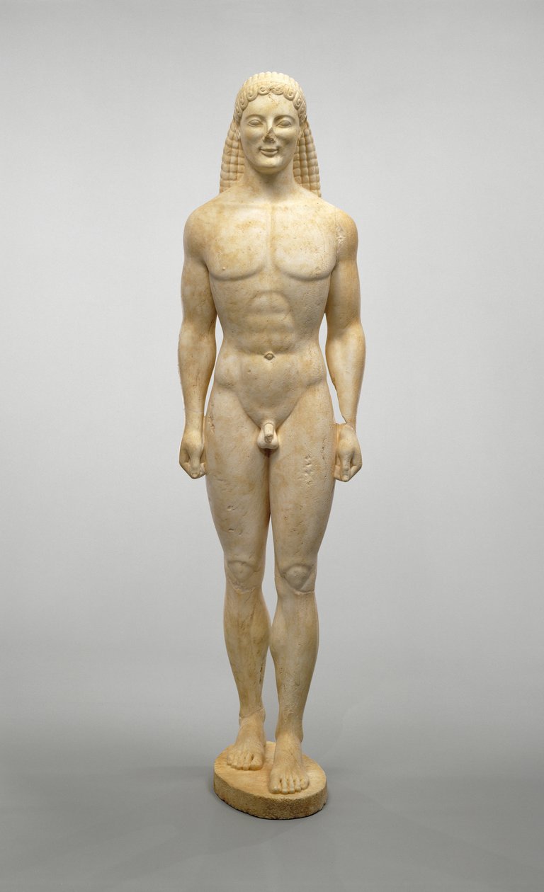 Kouros, vers 530 av. J.-C. (marbre dolomitique) - Greek