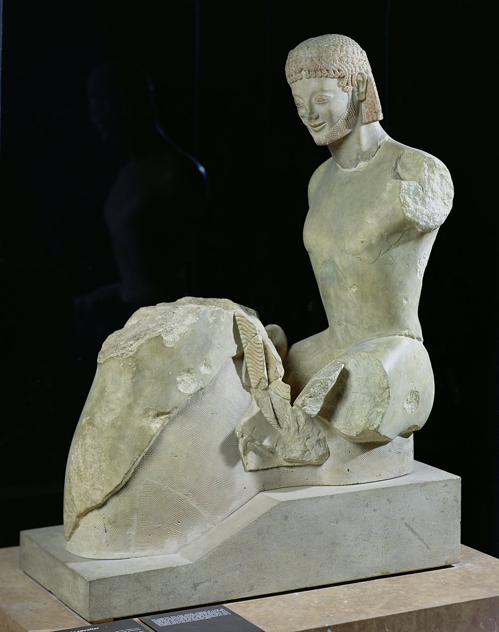 Le cavalier Rampin, vers 550-540 av. J.-C. (marbre) | Greek