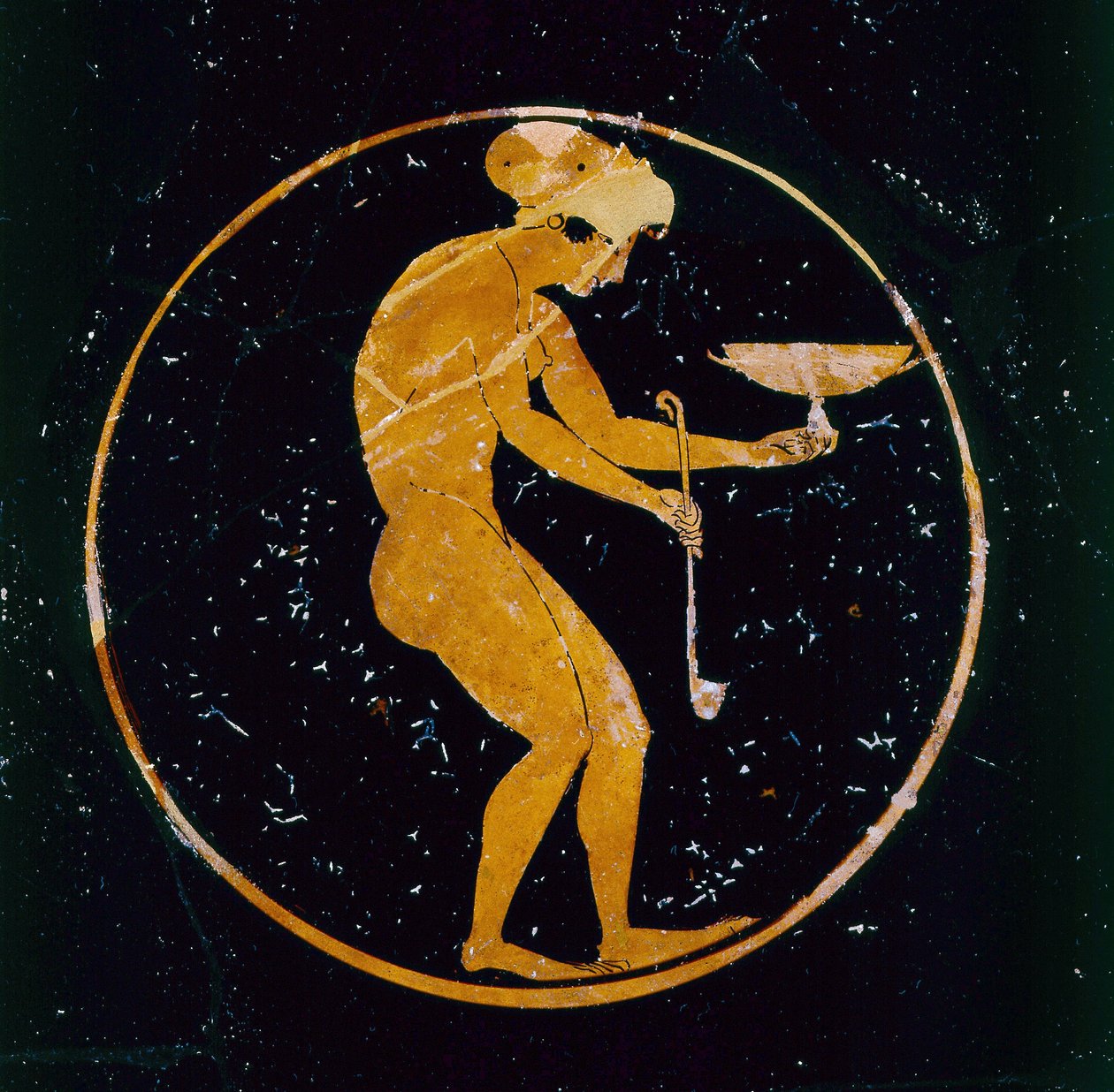 Coupe à figures rouges attique décorée d