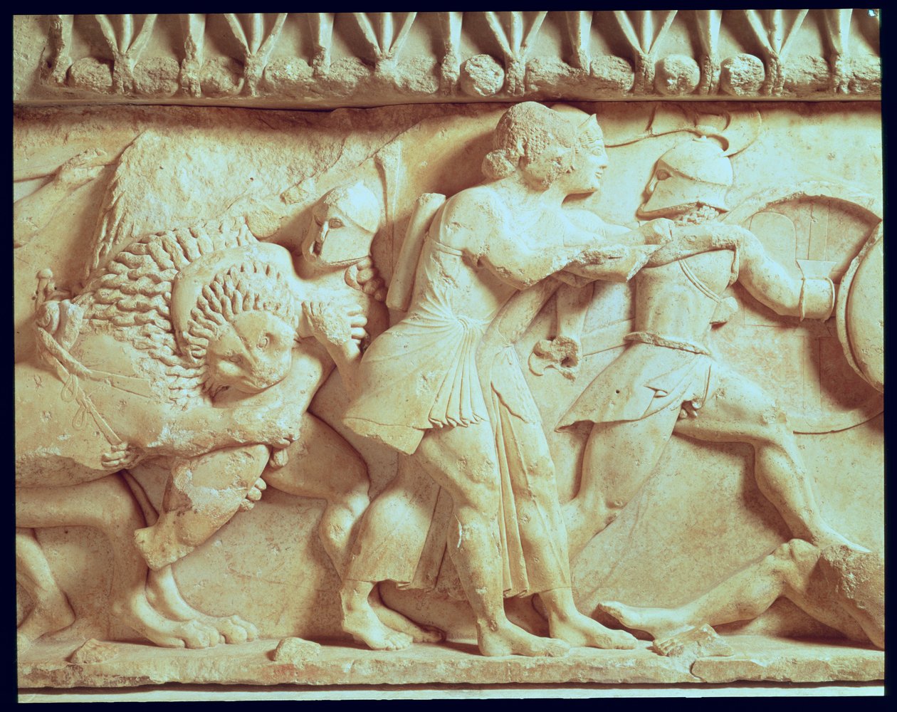 Détail de la frise nord du Trésor de Siphnos - Greek