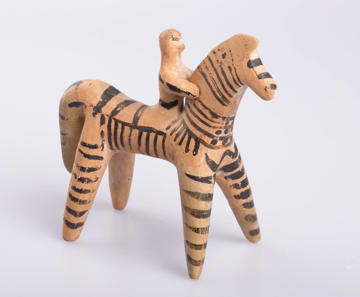 Cheval et cavalier, probablement de Boétie, grec, Période Archaïque, vers 550 av. J.-C. - Greek