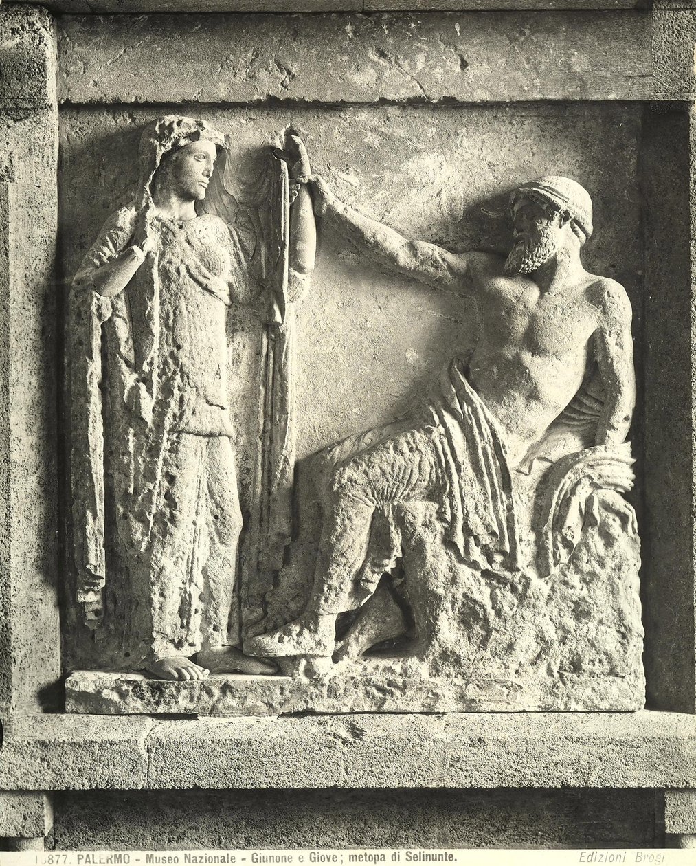 Zeus et Héra, métope du Temple E à Sélinonte, Sicile - Greek