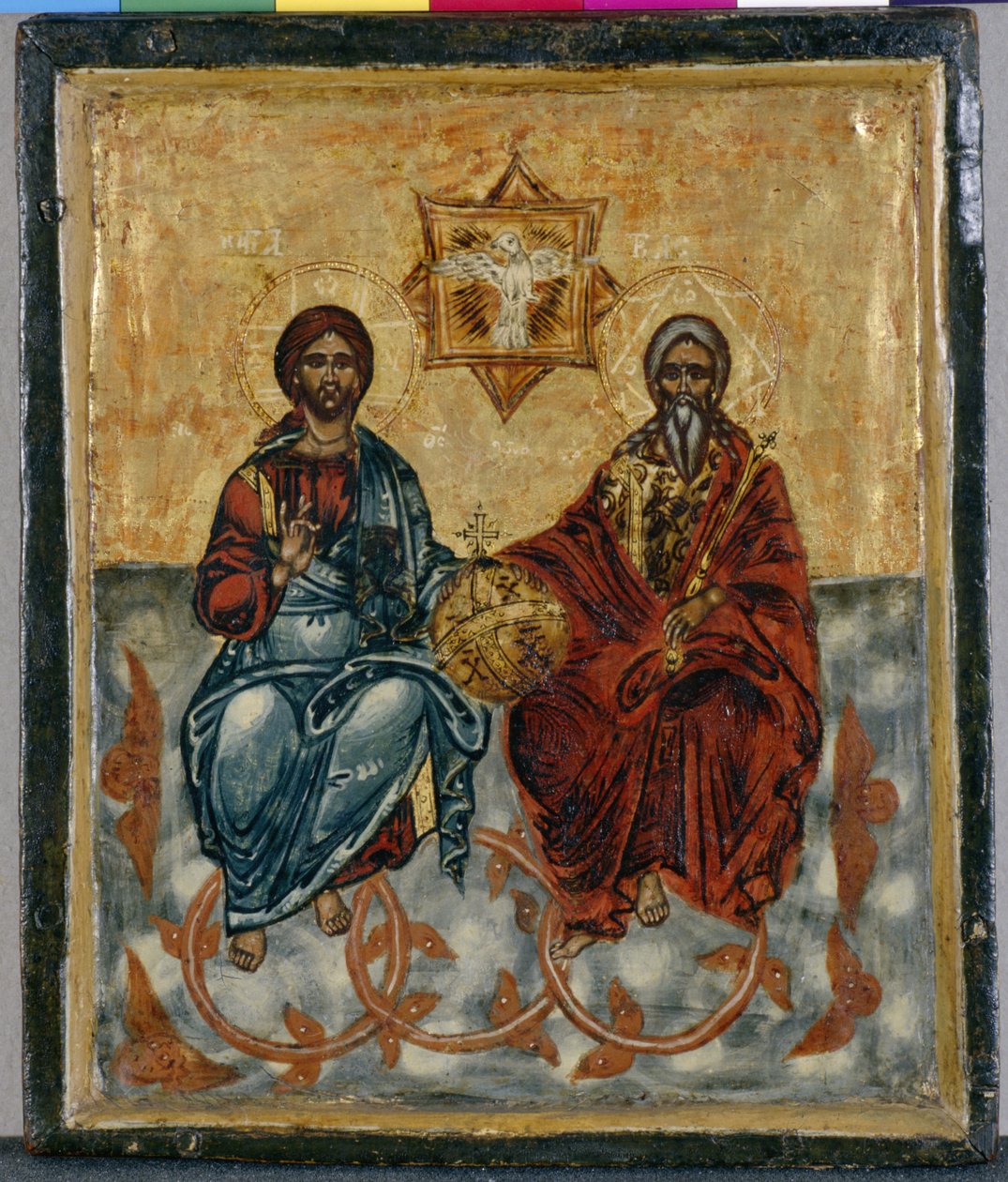 Icône de Crète représentant la Sainte Trinité - Greek School