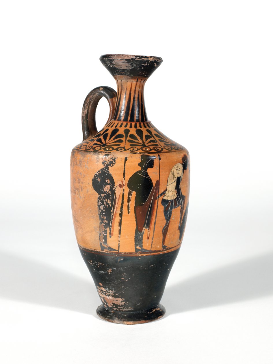 Lécythe, Guerriers se préparant pour la bataille, 510-500 av. J.-C. - Greek School