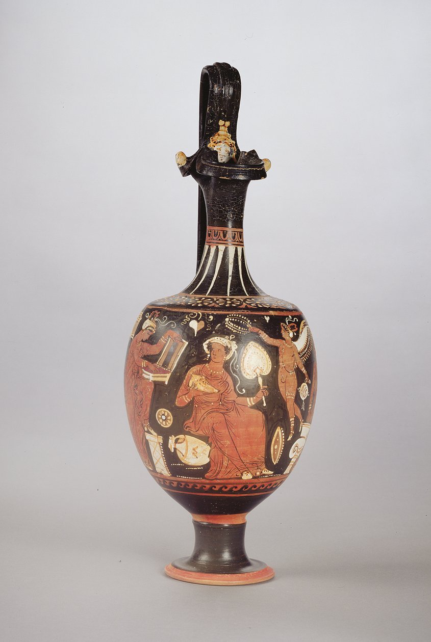 Oinochoé à figures rouges et blanches, c.310 av. J.-C. - Greek School