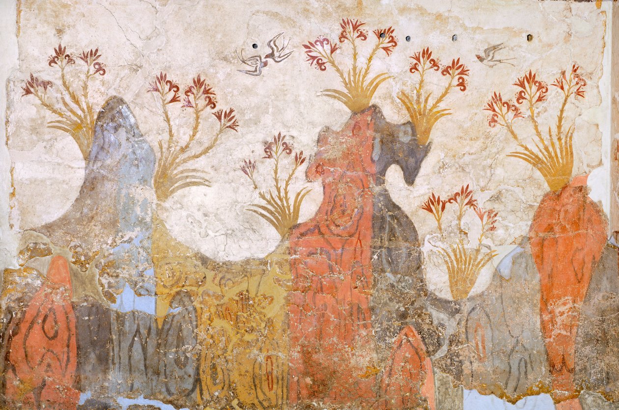 Salle des lys ou printemps, fresque d