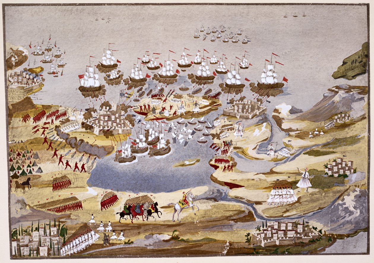 Siège et bataille navale, planche 13 de l