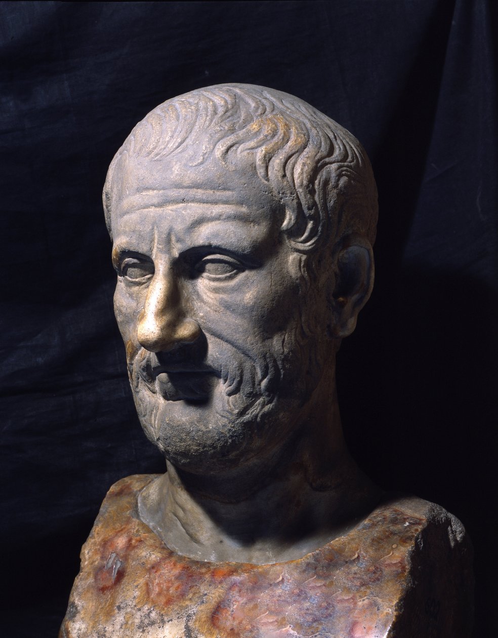 Représentation du philosophe grec Théophraste (372-287 av. J.-C.) - Greek or Roman