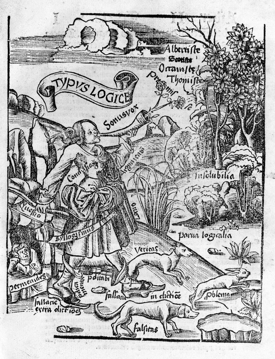 Arts libéraux : Logique - dans "Margarita Philosophica" par Gregor Reisch (1467-1525). Bâle - Gregor Reisch
