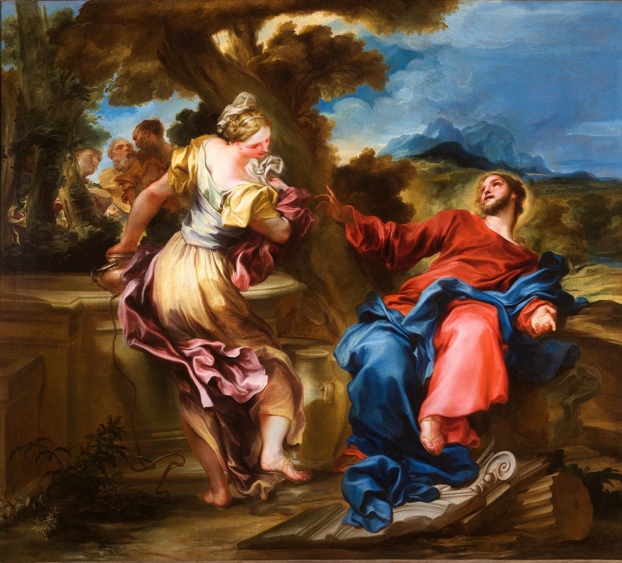 Le Christ et la femme samaritaine - Gregorio De Ferrari