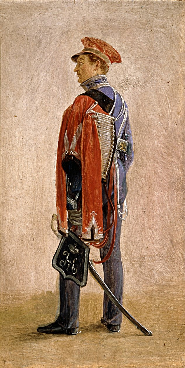Portrait de P.M. Kunitsky, hussard du régiment des hussards William, prince de Nassau - Grigori Grigorevich Chernetsov