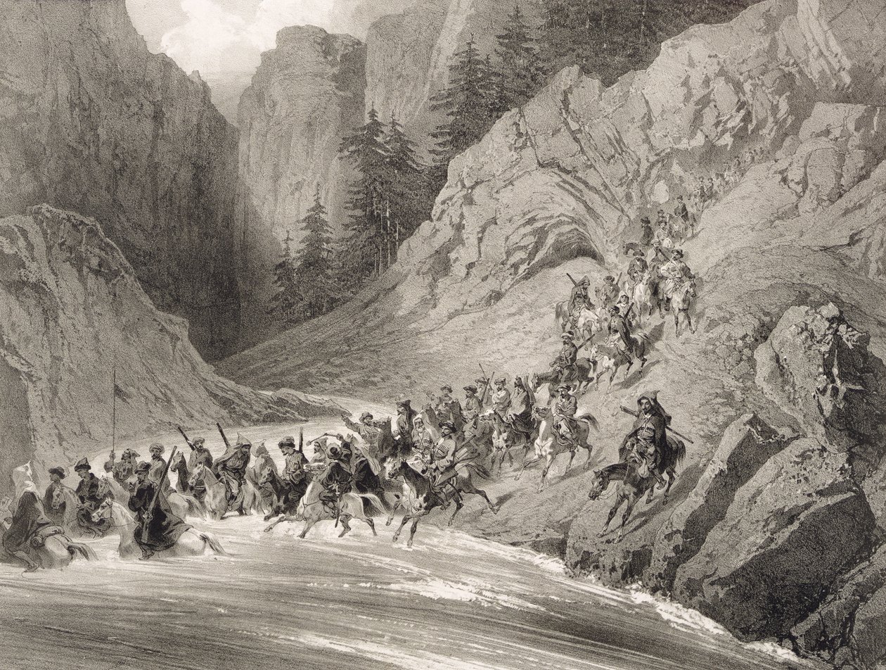 Tcherkersseians en Raid près de la mer Noire, planche 4, d