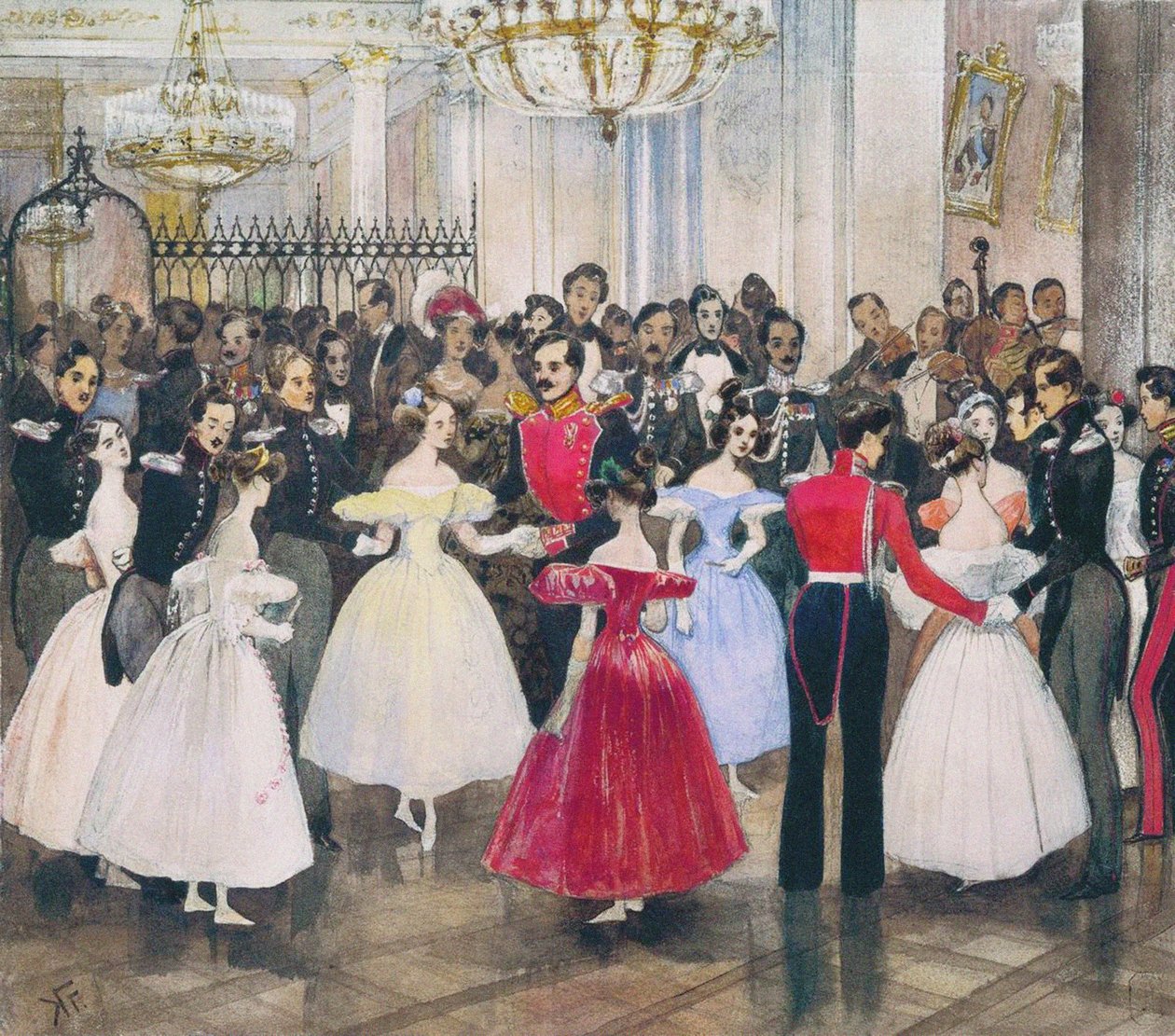 Le bal dans la maison de la princesse Maria Baryatinskaya, années 1830 - Grigori Grigorevich Gagarin