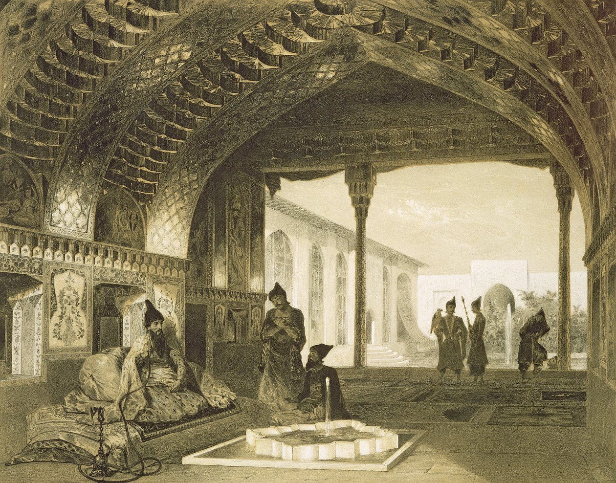 La salle des miroirs dans le palais du Sardar d