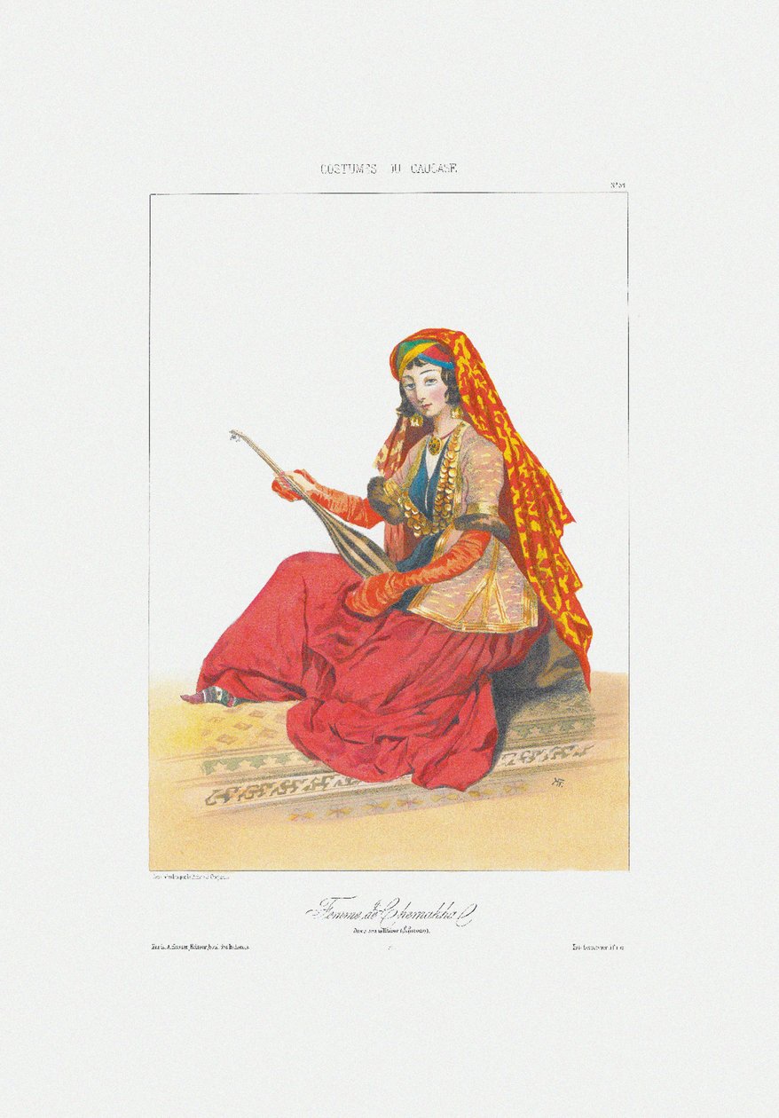 Femme de Shamakhy De : Scènes, paysages, mœurs et costumes du Caucase, 1840 - Grigori Grigorevich Gagarin
