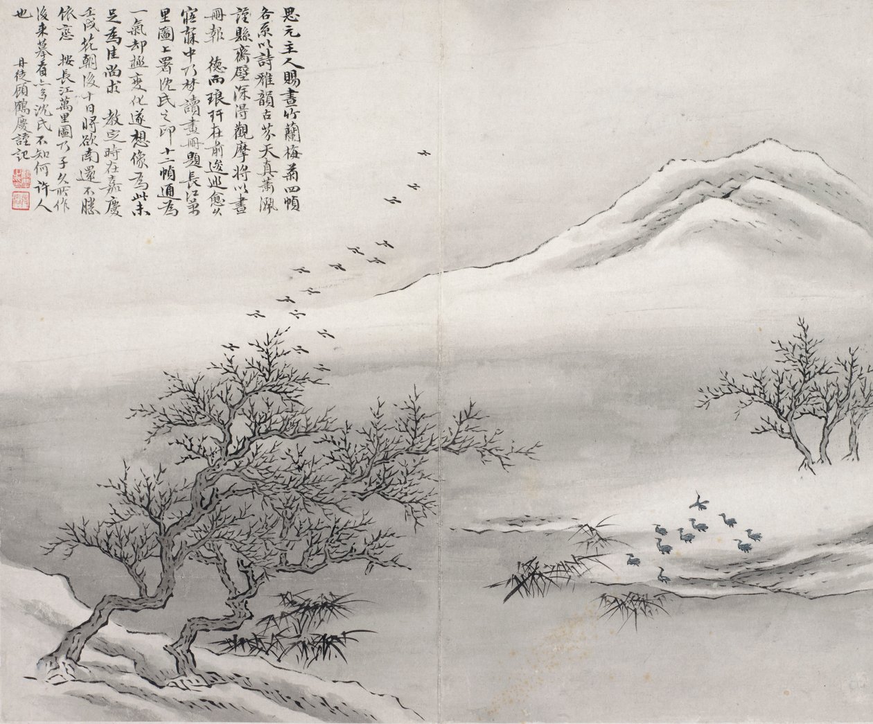 Oiseaux sur la berge - Gu Haoqing