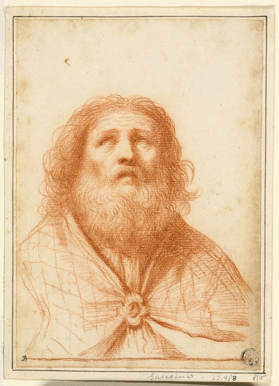 Buste de saint ou grand prêtre - Guercino