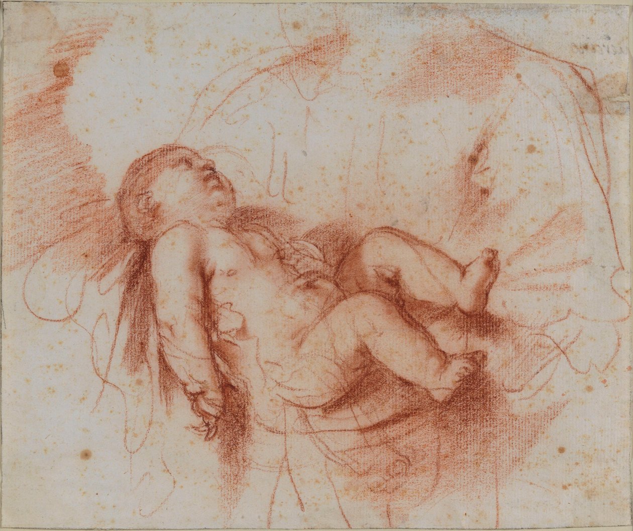 Studie des Jesuskindes, gehalten von Heiligem Simeon - Guercino