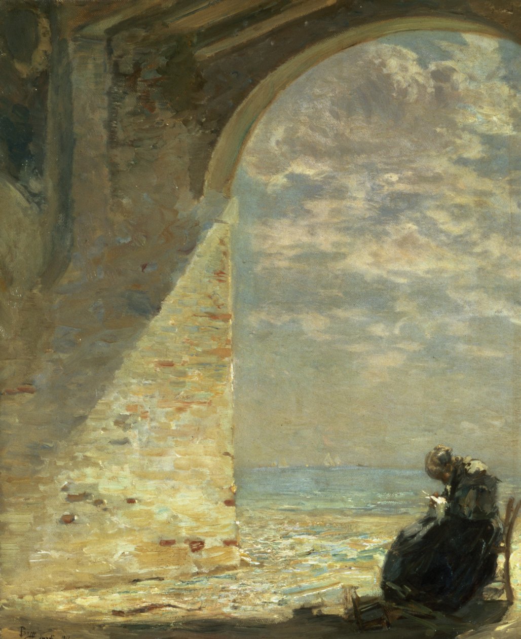 À la porte, 1911 - Guglielmo Ciardi