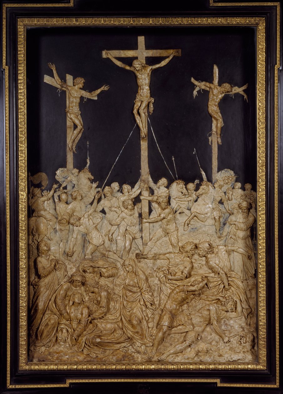 Crucifixion, attribuée à Guglielmo della Porta, relief en cire, Italie - Guglielmo della Porta