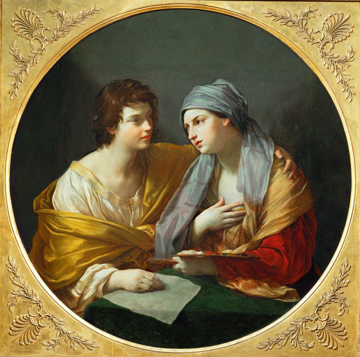 Union du dessin et de la couleur - the union of drawing and colour … - Guido (follower of) Reni