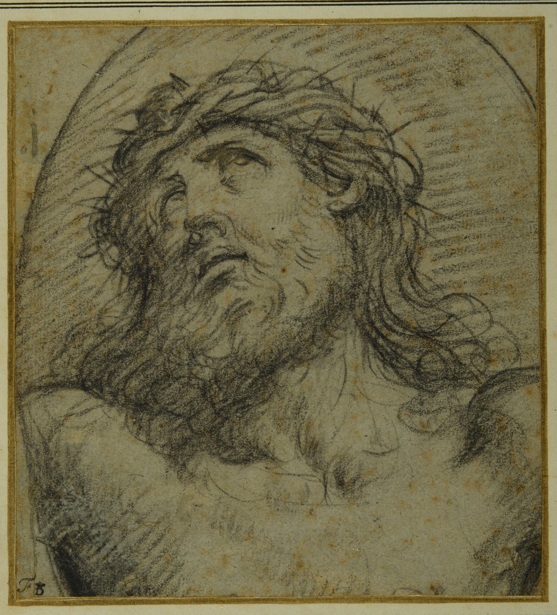Tête et épaules du Christ vivant crucifié - Guido Reni