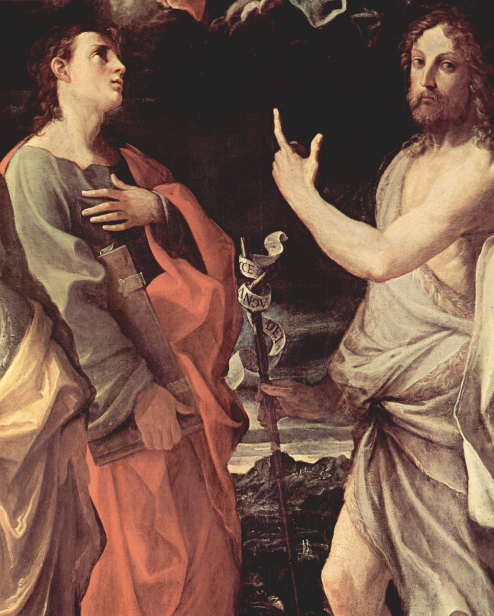 Italien : Couronnement de la Vierge avec les saints Jean l
