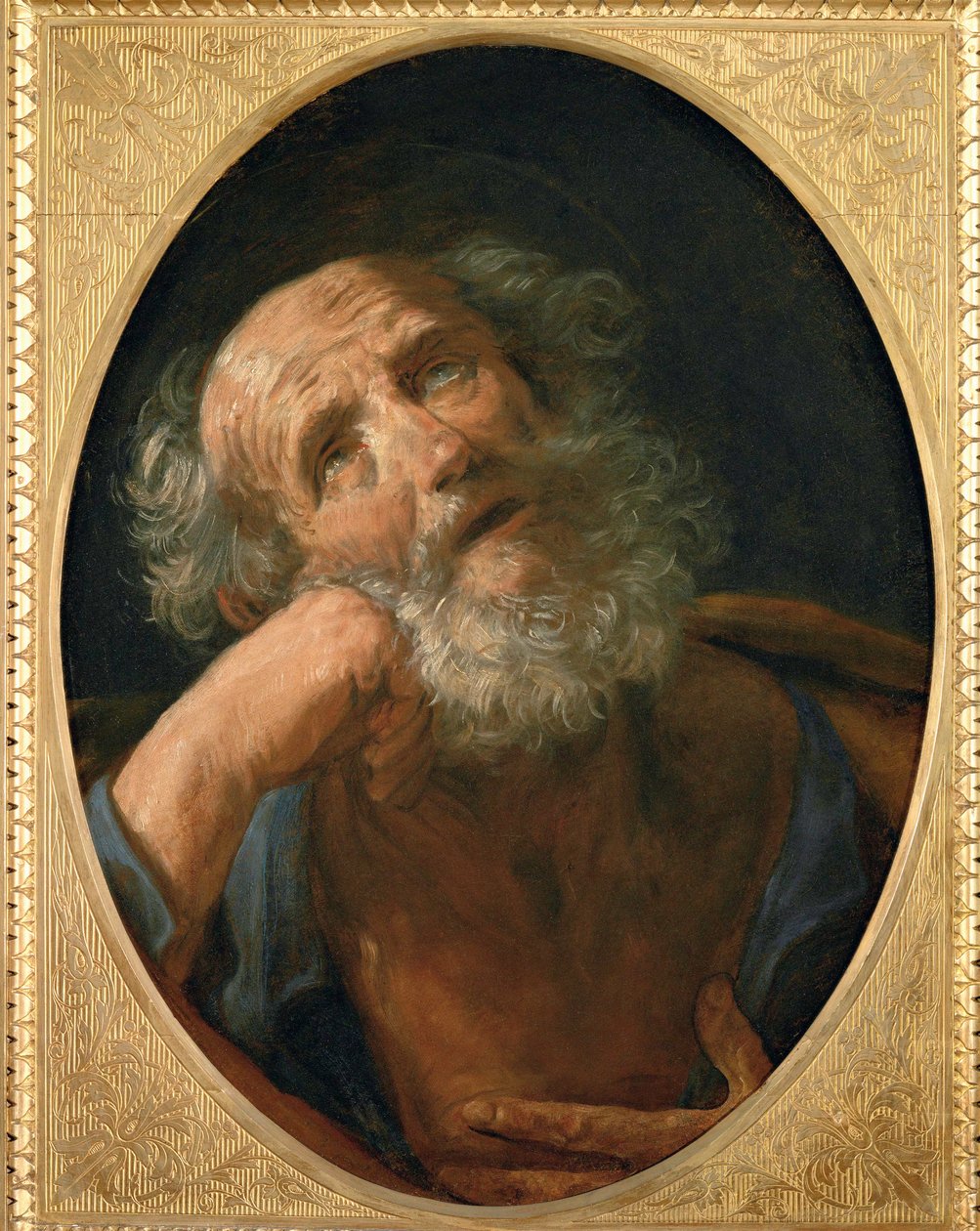 Saint Pierre pénitent - Der reuige Petrus ... (peinture sur toile) - Guido Reni