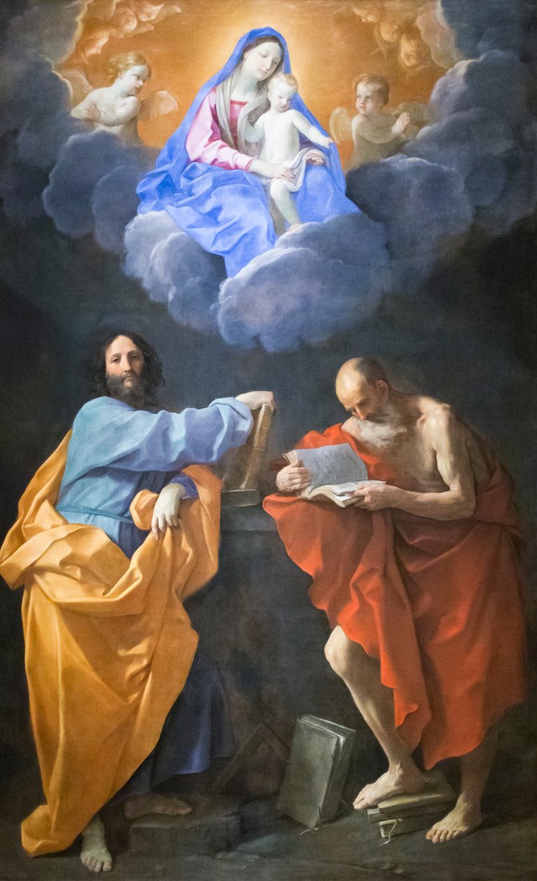 Vierge en gloire avec les Saints Thomas et Jérôme - Guido Reni